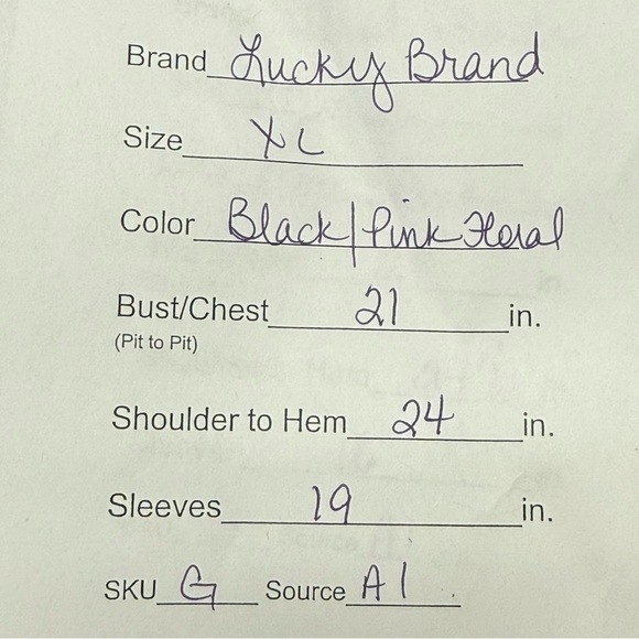 Lucky Brand Black Pink Floral Embroidered Boho Peasant Blouse Tassel Tie XL - Picture 8 of 8